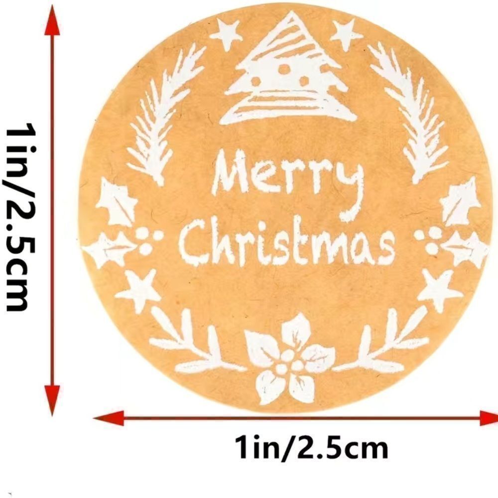 500pcs/roll Christmas Gift Wrapping Self-adhesive Sticker Labels - Picture 2 of 2